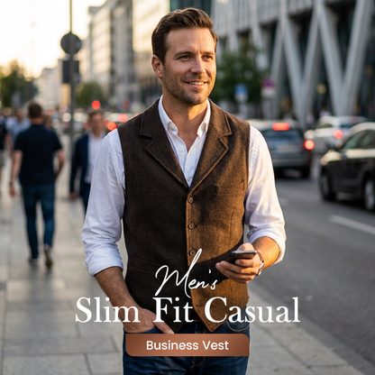 🔥2026 New Arrivals: 50% Off for a Limited Time!🔥Hot Sale Offers-Men's Slim Fit Casual Business Vest