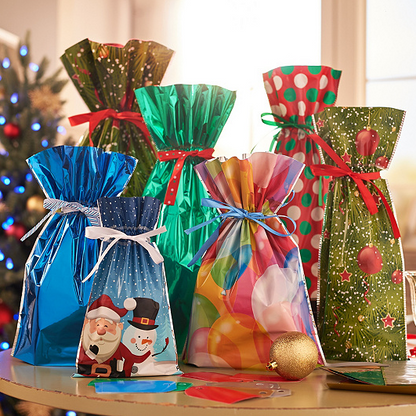 🎁Christmas gift bags with drawstring