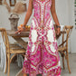 🎁2026 New Arrivals 50% OFF💥Women’s Retro Print V-Neck Sleeveless Maxi Dress