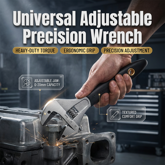 🥳2026 HOT SALE🥳💞50K+ SOLD!💥🔧⚡ 50% OFF! Wide Jaw Ratchet Adjustable Wrench – Self-tightening, high-hardness alloy teeth. Precision scale, ergonomic TPR grip. Sizes 8"/10"/12". A must-have for DIY. 🛠️✨