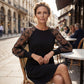 🔥2026 New Arrivals: 50% Off for a Limited Time!🔥Lace Patchwork Round Neck Long Sleeve Dress