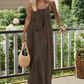 🏖️Last day sale 50% OFF💕20K+ SOLD!⚡Women's Casual Backless Spaghetti Strap Maxi Dress