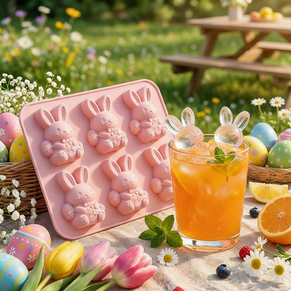 🔥Limited Time Promotion 50% OFF🐰 Mini Highland Cow/Rabbit Ice Cube Mold – Cute 3D Ice for Drinks, Parties & Gifts