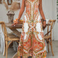 🎁2026 New Arrivals 50% OFF💥Women’s Retro Print V-Neck Sleeveless Maxi Dress