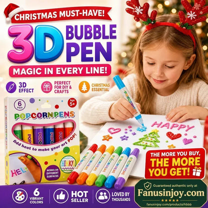 💥LAST DAY BUY 1 GET 1 FREE!!🎁🔮Magic Pen – Draw 3D with one stroke!🎄 DIY Bubble Popcorn Drawing Pens& Buy 3 Pay 2 🔥