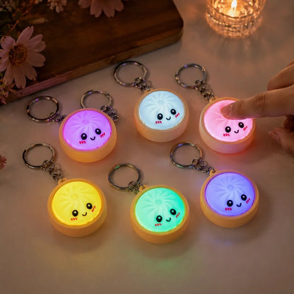 🔥 LAST DAY 49% OFF🔥 Cute Dumpling Pressable Fidget Keychain - touch sensing light