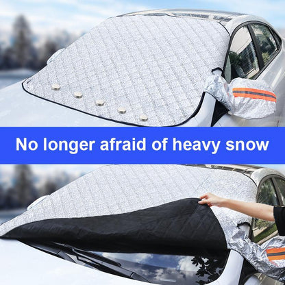 🚗Limited Time Promotion 50% OFF ✨ 4-Layer Magnetic Windshield Car Cover - Thermal Insulation & Frost Protection with Easy Installation ❄️🔗