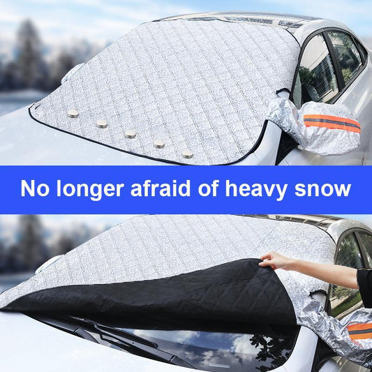 🚗Limited Time Promotion 50% OFF ✨ 4-Layer Magnetic Windshield Car Cover - Thermal Insulation & Frost Protection with Easy Installation ❄️🔗