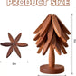 🎅Xmas Sales - 50% OFF🎄✨Natural Tree Trivet Set - 4 Wooden Trivets & 1 Stand Like a Christmas Tree
