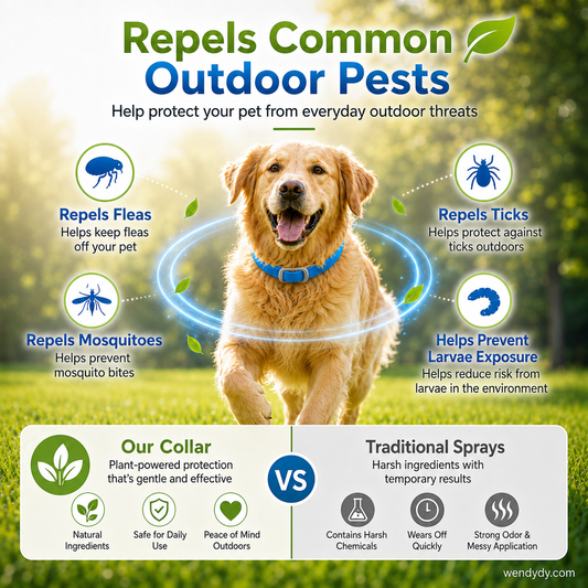 ⏰🔥LIMITED TIME 50% OFF!🔥50K+ SOLD! Natural Essential Oil Pet Pest Repellent Collar