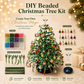 🌲DIY Beaded Christmas Tree Kit – Handmade Craft Gift with Angel Topper, Colorful Mini Holiday Decor for Desk & Tabletop (Complete All-in-One Set)