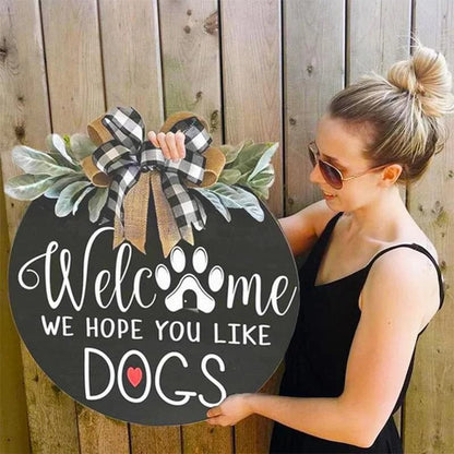 High-Quality Wooden Welcome Sign