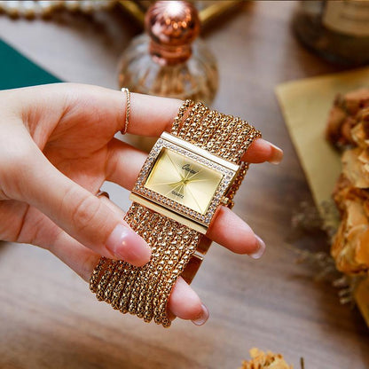 🖤Black Friday Offer: 50% OFF🔥Ladies Rhinestone Quartz Square Watch