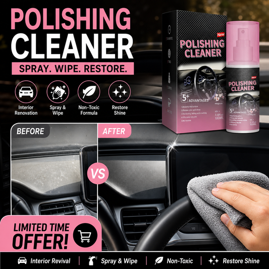 🚗BUY 2 GET 1 FREE !🔥Car Interior Polish Cleaner – Deep Cleaning, Restores Shine & Non-Toxic Formula ✨
