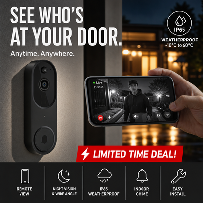 Smart Home Wireless HD Video Doorbell & Chime
