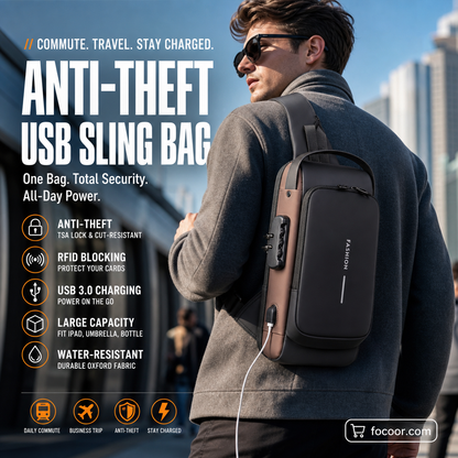 🎒 50% OFF! 🔥 Sports bag with USB charging function – theft-proof, practical & lightweight – perfect for travelling, commuting & outdoor activities ⚡