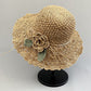 👒Elegant Crochet Straw Hat with Ruffle Detail