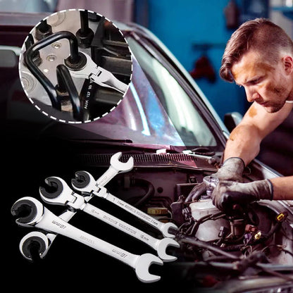 🔥 50% OFF | Open Tubing Ratchet Wrench – Fast Work in Tight Spaces 🔧