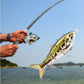 Multi-jointed robotic fishing lure with LED