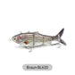 Multi-jointed robotic fishing lure with LED