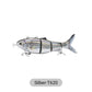 Multi-jointed robotic fishing lure with LED