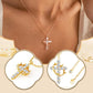 Exquisite Cross Necklace with Rotating Crown