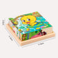 9pcs Six-sided Picture 3D Wooden Puzzle Kit