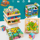 9pcs Six-sided Picture 3D Wooden Puzzle Kit