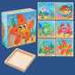 9pcs Six-sided Picture 3D Wooden Puzzle Kit