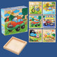 9pcs Six-sided Picture 3D Wooden Puzzle Kit
