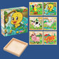 9pcs Six-sided Picture 3D Wooden Puzzle Kit