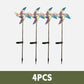 Solar-Powered 4-Blade Windmill Garden Decor Light Set