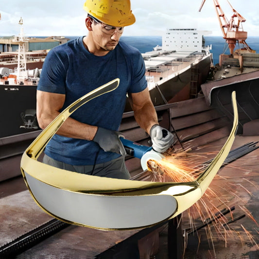 Protective One-Piece Mirror Welding Goggles