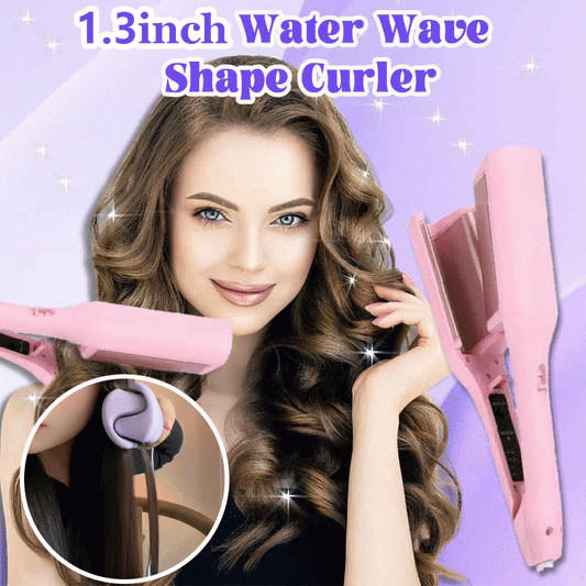 💖French Egg Roll Hair Waver, 1.3 Inch V Shape Wave Curler, Anti Scald Hair Crimping Iron for Bouncy Salon Waves