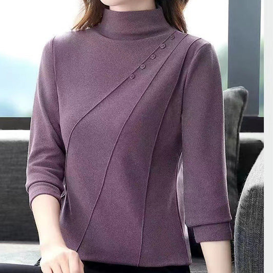 Women’s Thermal Fabric High-Neck Bottoming Shirt