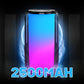 Portable Karaoke Machine with 2 Mics & LED Light