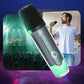 Portable Karaoke Machine with 2 Mics & LED Light
