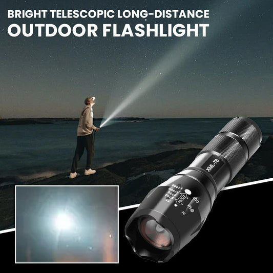 Bright Telescopic Long-Distance Outdoor Flashlight