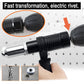 💥Hot Sale 51% OFF💥 Professional Rivet Gun Adapter Kit with 4Pcs Different Matching Nozzle Bolts
