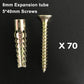 Upgraded Serrated Iron Expansion Screw
