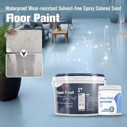 ✨New Product Listing💥 55% off for a limited time❗️Waterproof Wear-resistant Solvent-free Epoxy Colored Sand Floor Paint