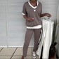 ⏳Time-Limited Special⏰Women's Casual V-Neck Top and Pants Set