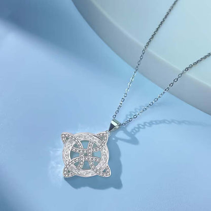🔥Christmas Limited-Time Offer: 50% OFF!!!📿Witches Knot Necklace Sparkling Starburst Pendant