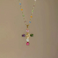 💜 LAST DAY PROMOTION - 50%OFF 💜Colorful Rhinestone Cross Pendant Necklaces