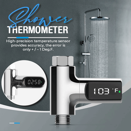 🔥Christmas Limited-Time Offer: 50% OFF!!!🔥🌡️ SHOWER THERMOMETER - LCD Display with Backlight, Easy Installation Without Tools, IPX7 Waterproof, Perfect for Modern Bathroom 🛁✨