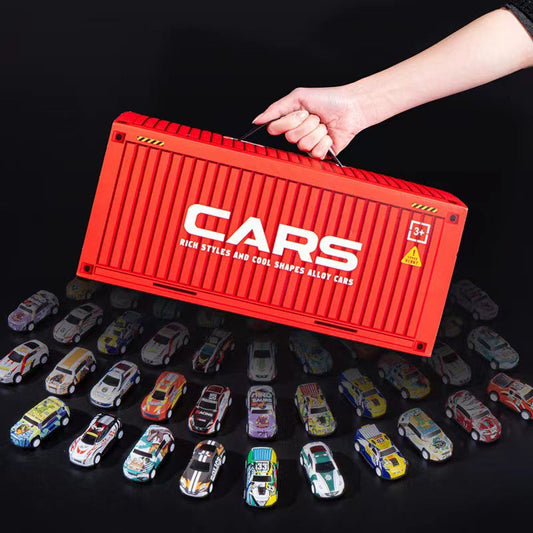 🎄 50% OFF CHRISTMAS SALE! ✨ 48 Mini Pull-Back Cars with Garage - Interactive Play Set with Sound Effects & Looping Tracks for Kids 🚗🎪