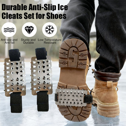 🔥Limited Time Promotion 50% OFF❄️Durable Anti-Slip Ice Cleats Set for Shoes