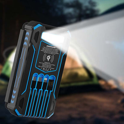 🔥Christmas Limited-Time Offer: 50% OFF!!!🔥20000mAh Solar Power Bank with Foldable Panels, Wireless Charging & LED Flashlight