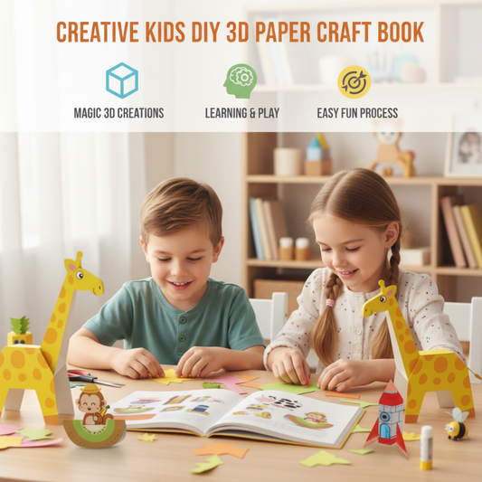 🔥Last day of the limited-time 50% off sale!🔥Creative Kids DIY 3D Paper Craft Book