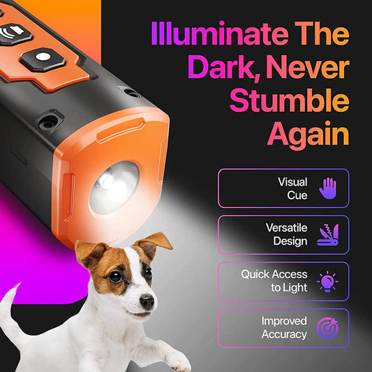 🔥Last day special, 50% off🔥Portable Ultrasonic Anti-Barking Device with Flashlight
